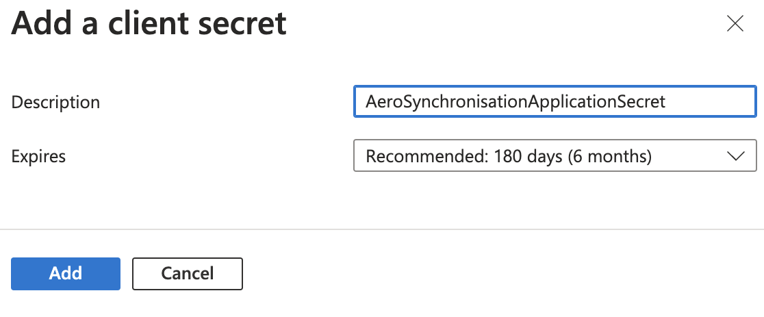 Add client secret