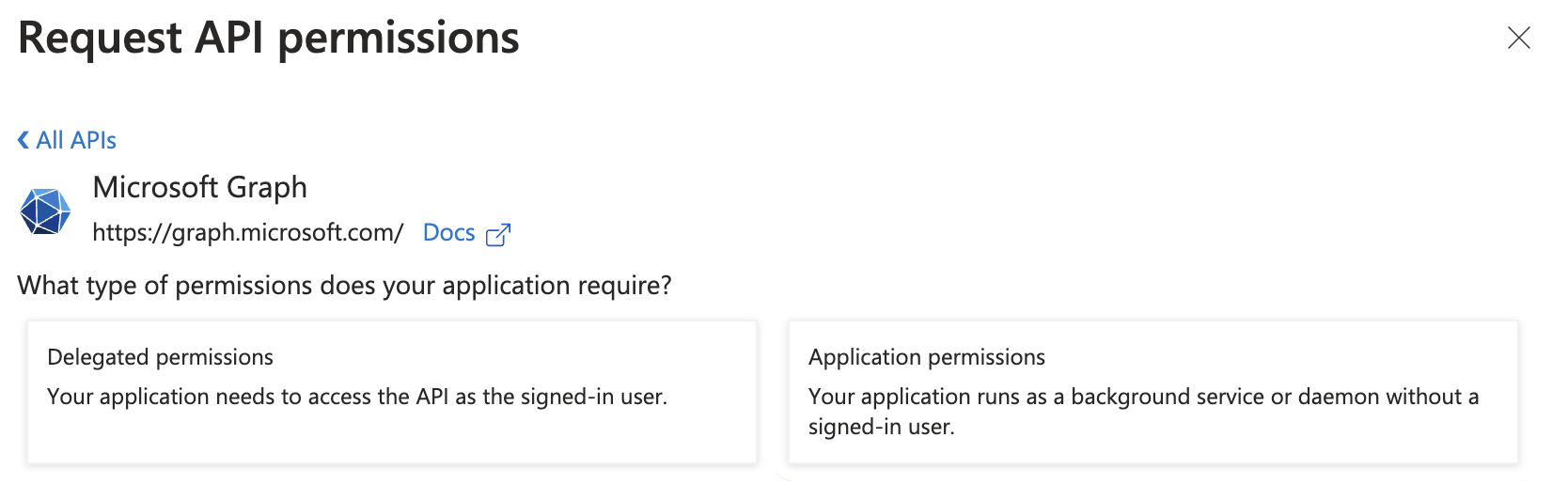 Add MS Graph permissions