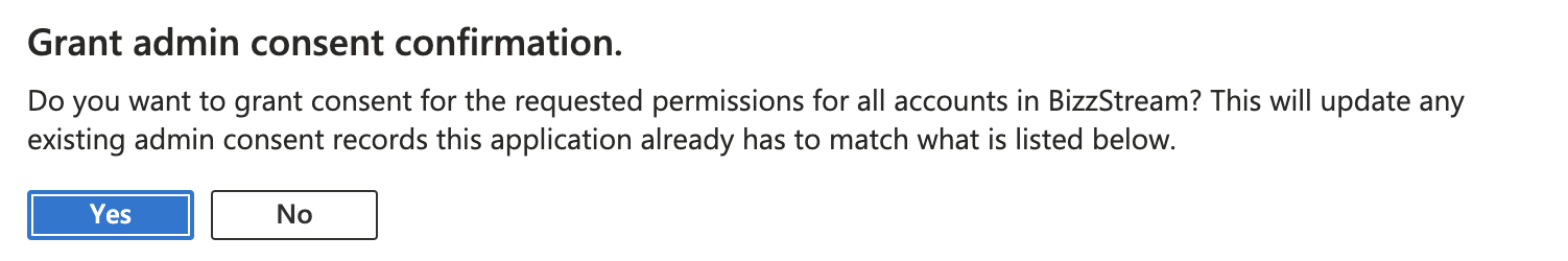 Consent confirmation