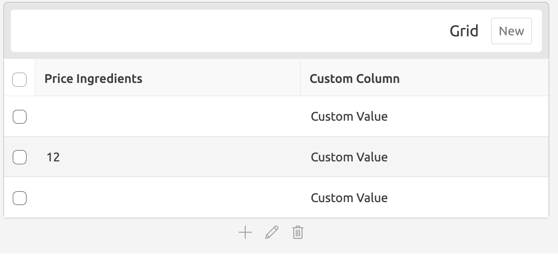 Custom Column Properties