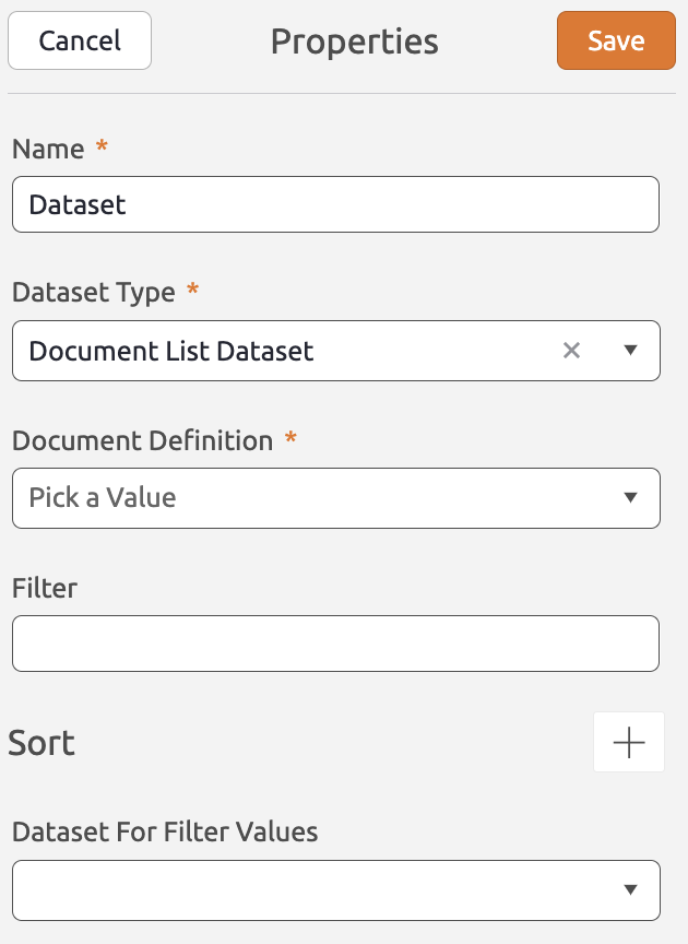 Document Dataset Properties