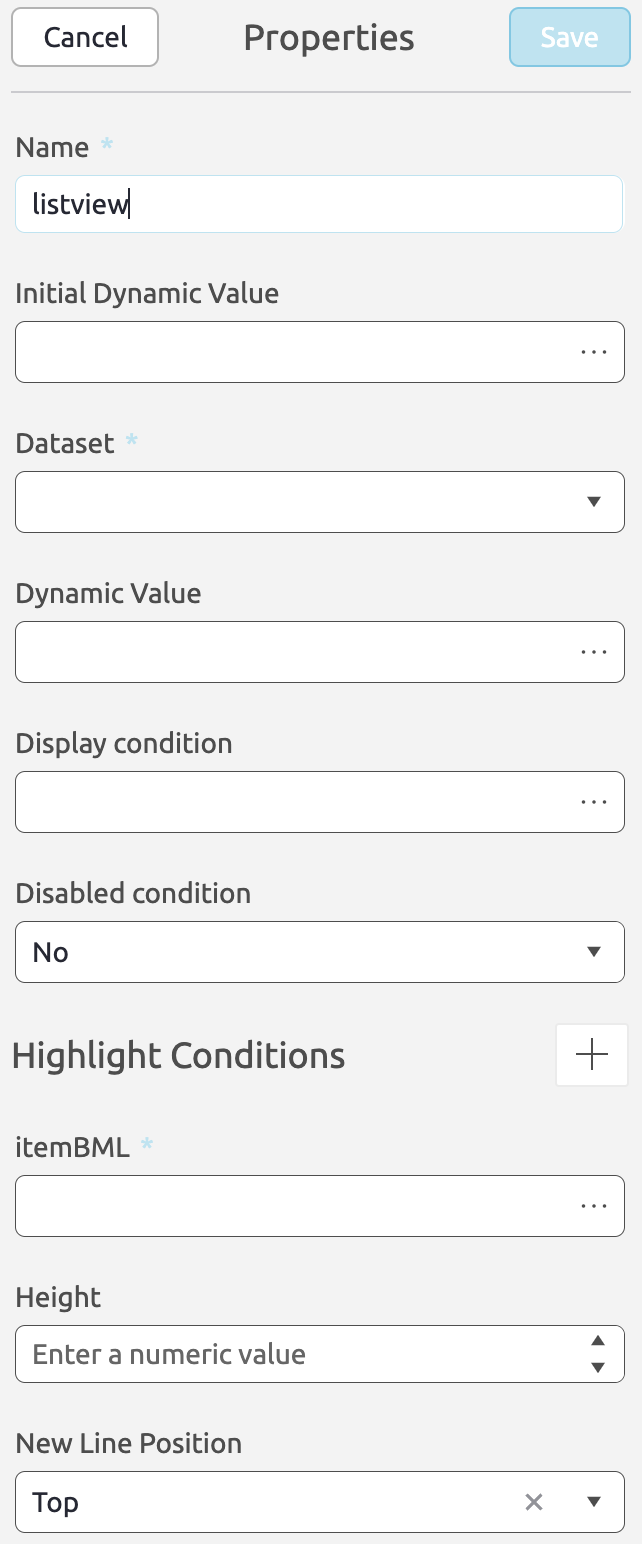Listview Control Properties