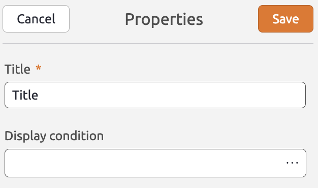 Tab Properties