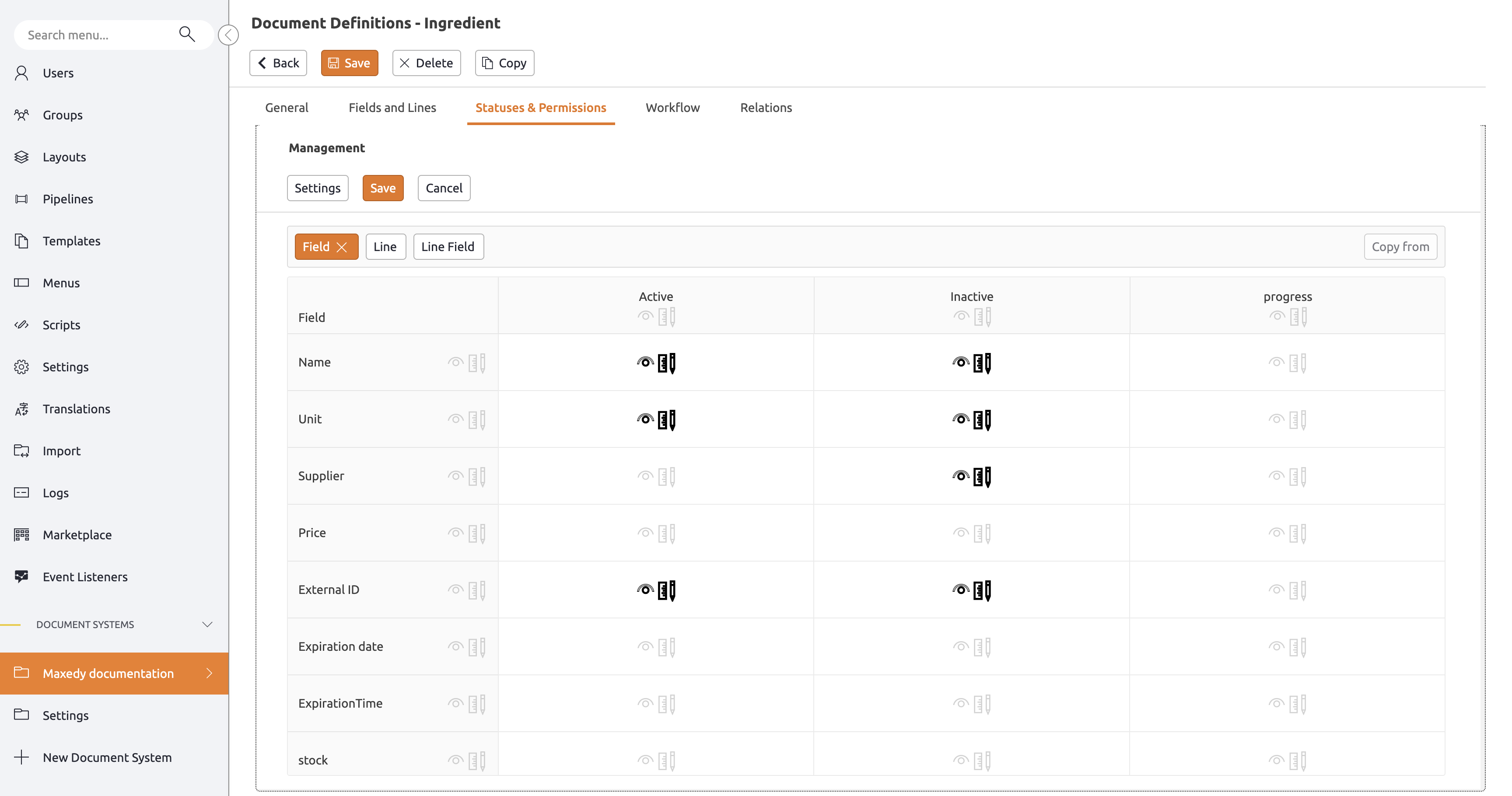 Field permission image