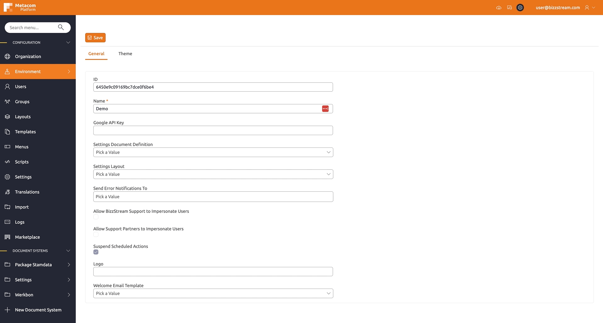 Environment Configuration General