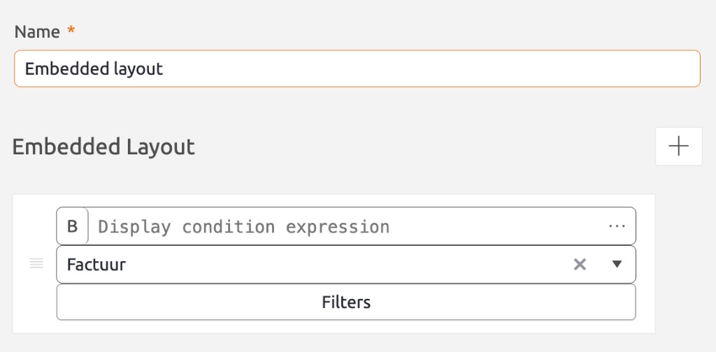 Embedded Layout control properties