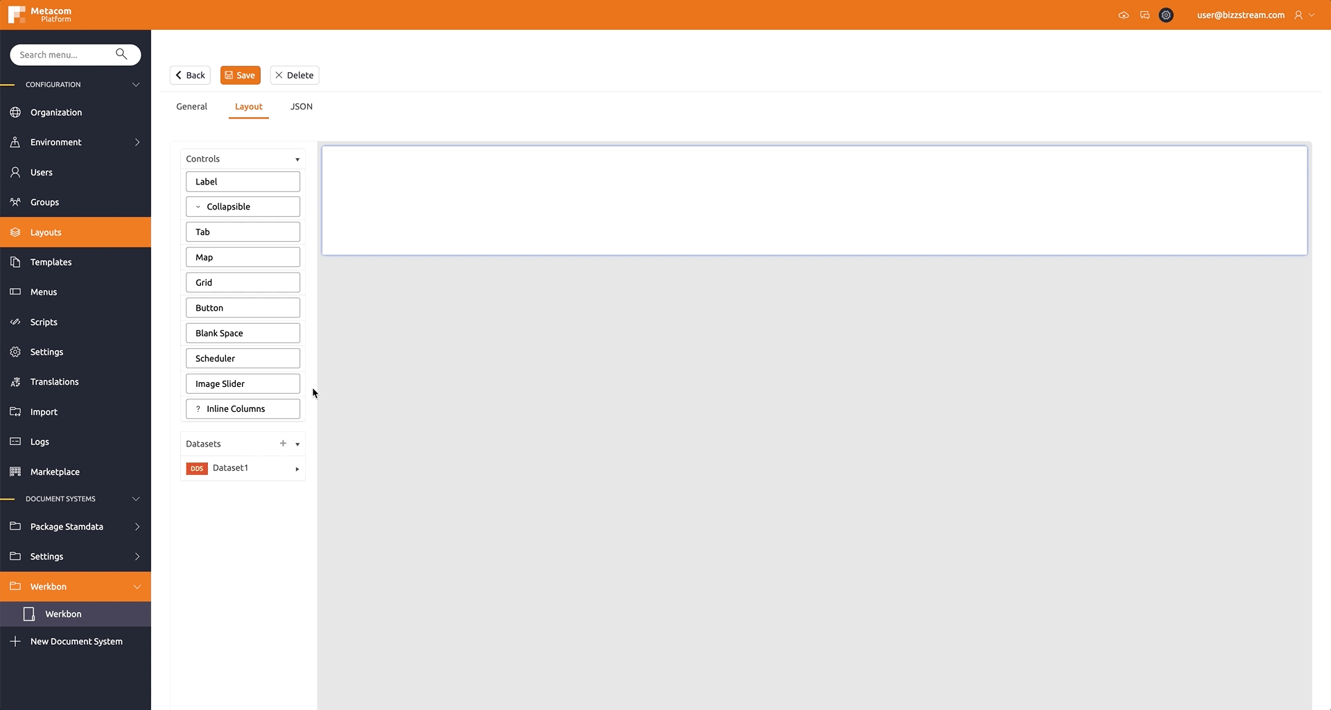 Layout configure image slider control