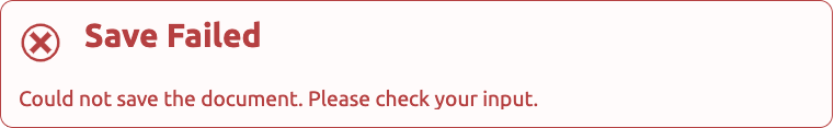 Error notification